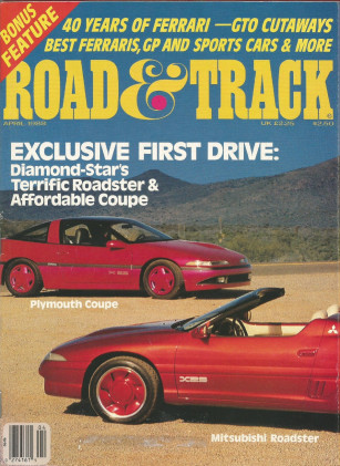 ROAD & TRACK 1988 APR - FERRARI Spcl, MITSUBISHI X2S